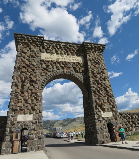 Yellowstone Roosevelt Arch entrance!