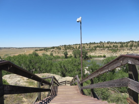 Pompeys Pillar down staircase!