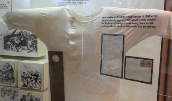 Theodore Roosevelt assassination shirt.