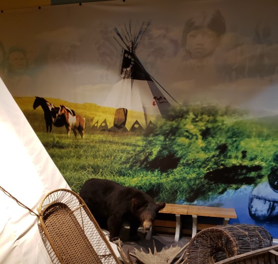 stuffed bear and tepee!