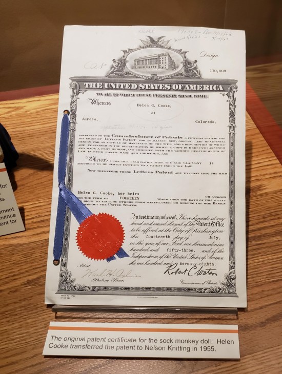 1955 patent certificate!