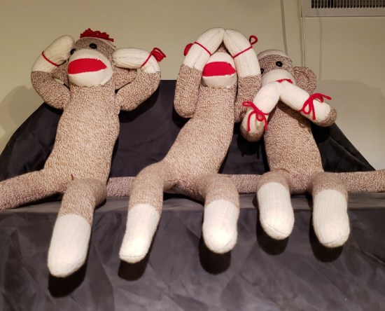 no evil sock monkeys!