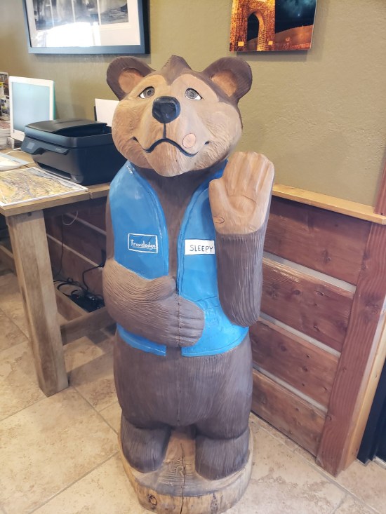 Travelodge lobby bear!