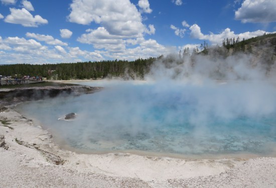 Grand Prismatic Spring steam!