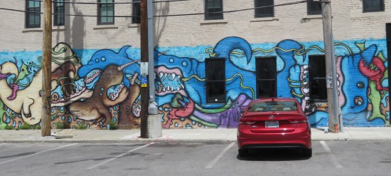 whale fight mural!