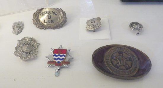 firefighting badges and accessories!