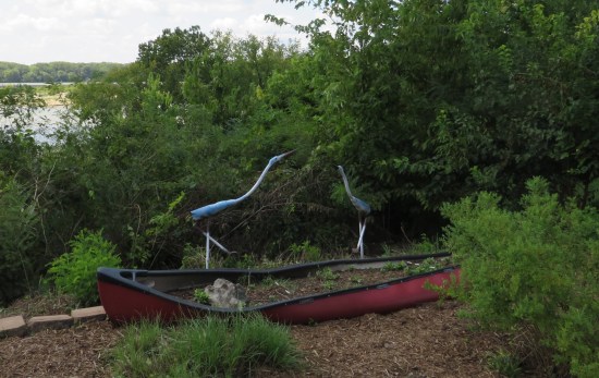 blue bird sculptures!