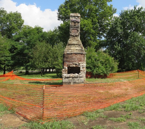 George Rogers Clark fireplace remains.