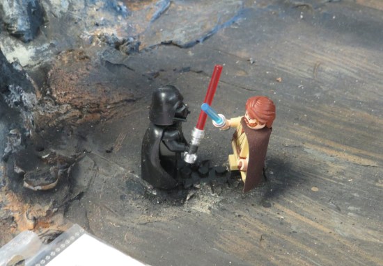 Lego lightsaber duel!