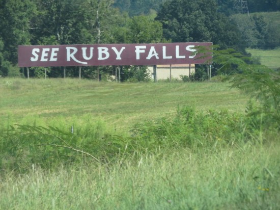 Ruby Falls sign!