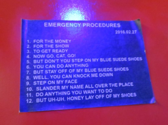 Elvis emergency procedures!