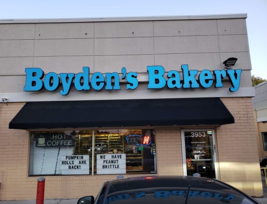 Boyden's Bakery storefront in Indianapolis, Indiana