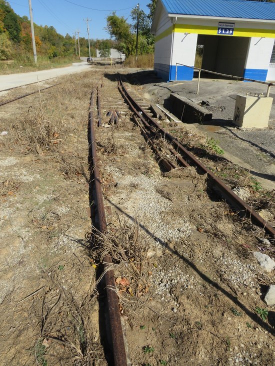 Abandoned railroad tracks in Corydon.