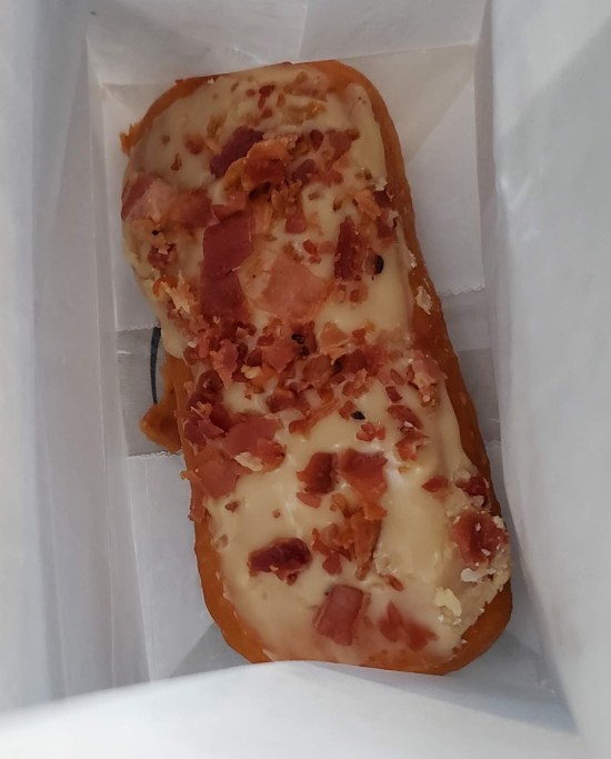 Maple bacon iced donut stick!