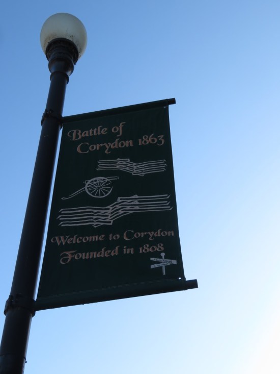 "Welcome to Corydon" banner.