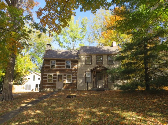 Westfall House, basically a preserved log cabin, in Corydon, Ohio