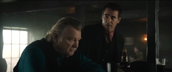 Colin Farrell bothers Brendan Gleeson in "The Banshees of Inisherin".