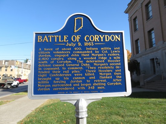 Battle of Corydon historical marker.