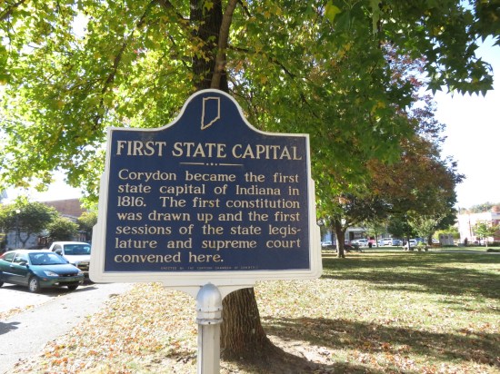 Historical marker titled "First State Capital".