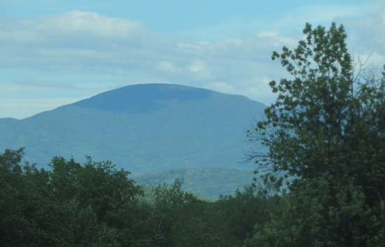 Green Mountains faraway looked sort of teal through the atmospheric distortion.