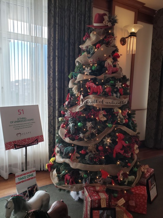 Agape Therapeutic Riding Resources Christmas tree with horsies!