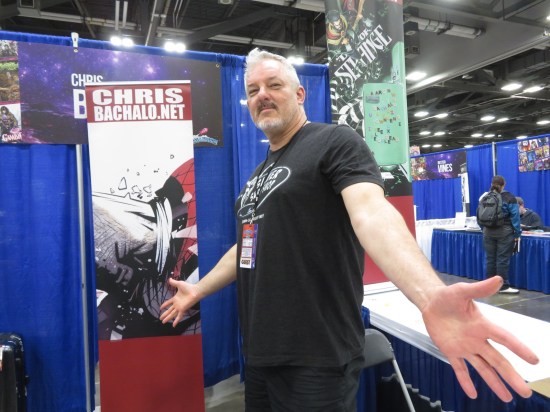 Artist Chris Bachalo, presenting himself with arms wide.