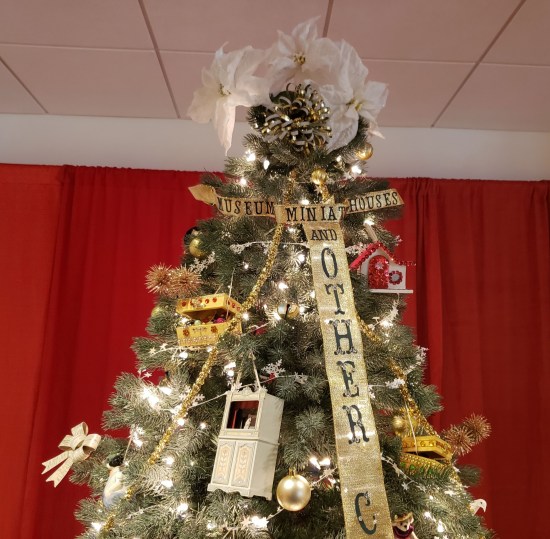 Museum of Miniature Houses Christmas tree with dollhouse furniture!