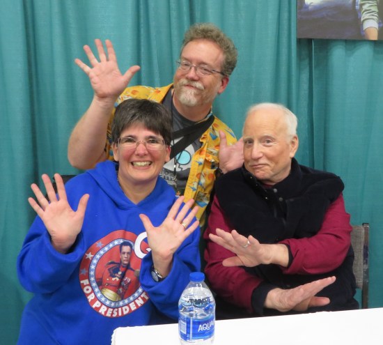 Richard Dreyfuss doing jazz hands with us.