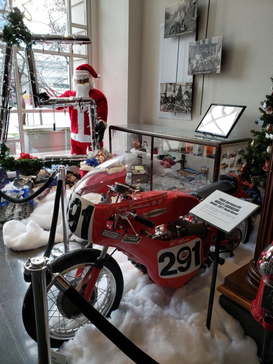 Harley Davidson Christmas motorcycle.