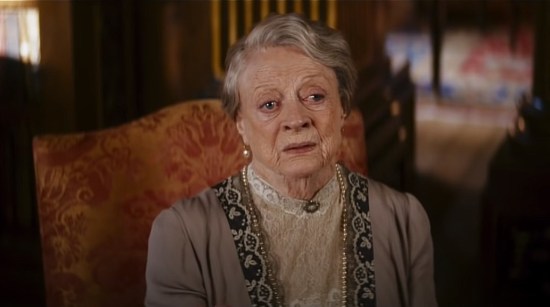 Maggie Smith is Lady Violet Grantham, the Dowager Countess in "Downton Abbey". Just sitting.