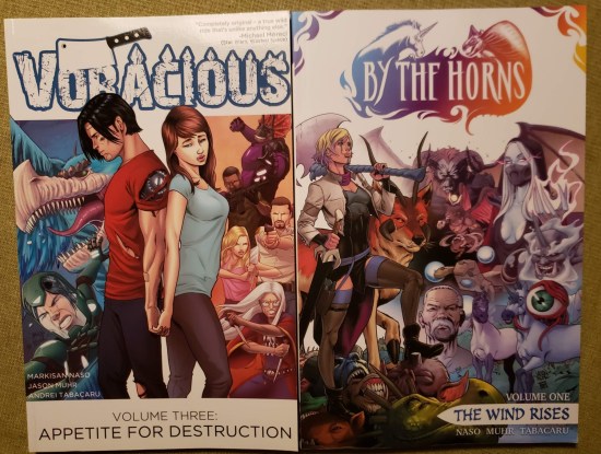 Two graphic novels by Markison Naso and Jason Muhr.
