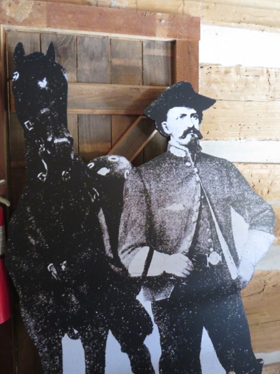 A cardboard standee of General John Hunt Morgan.