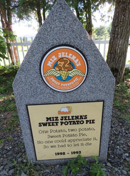 "Sweet Potato Pie" ice cream tombstone