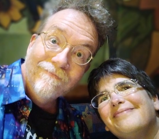 A selfie of the two of us, overlit and a little fuzzy, but with sincere smiles.