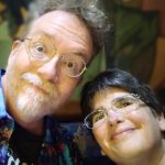 A selfie of the two of us, overlit and a little fuzzy, but with sincere smiles.