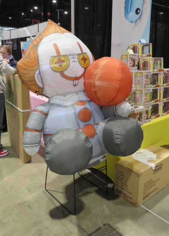 A balloon shaped like the evil clown Pennywise from Stephen King's "It".