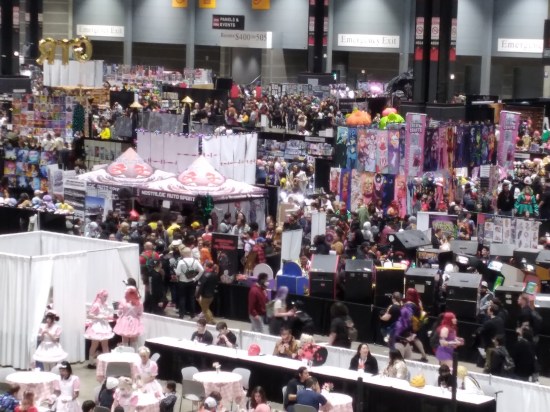 Another overhead view of the show floor.