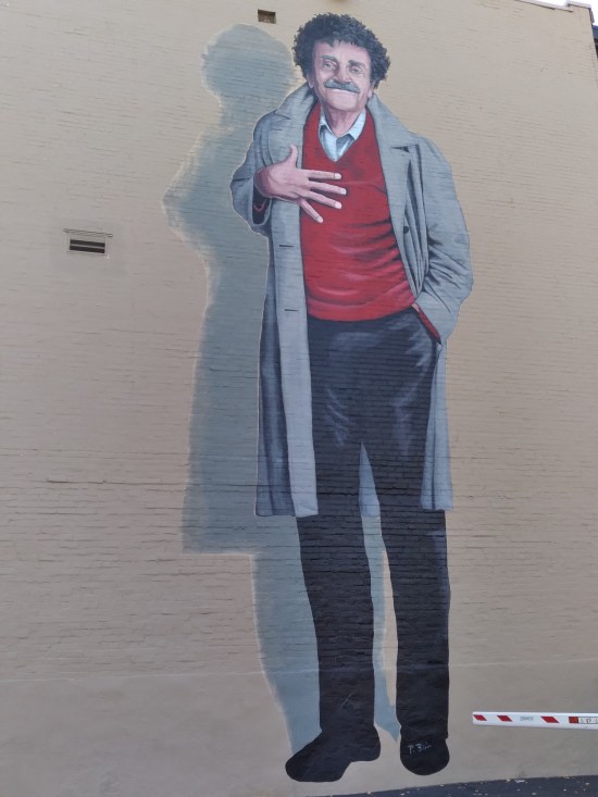Indy's famous Kurt Vonnegut mural.