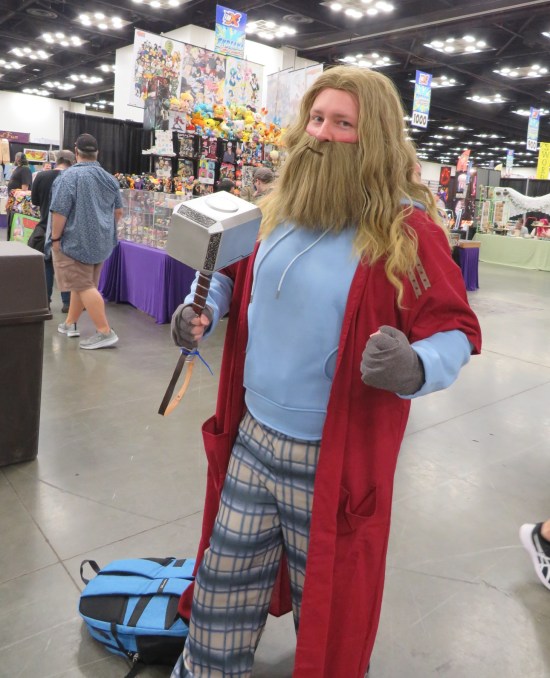 costume: a lazier layabout Thor who looks a lot like The Dude from "The Big Lebowski".