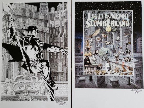 Two black-and-white prints mostly by Gerhard - see caption.