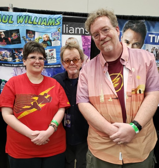 Us posing with Paul Williams, no jazz hands.