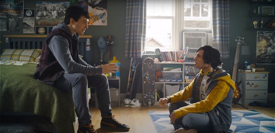 Old Barry Allen talking to Young Barry in the latter's bedroom circa 10-13 years ago.