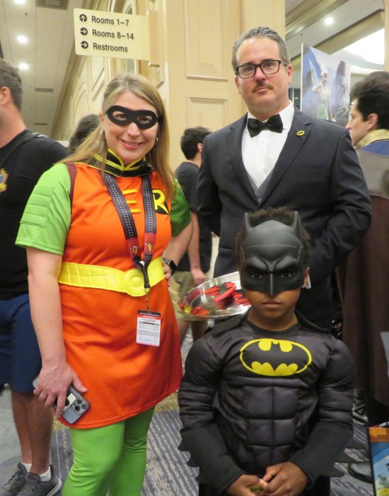 Dad is Alfred, Mom is Robin, their wee lad is Batman.