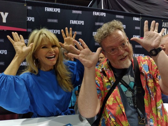 Me and Christie Brinkley kinda doing jazz hands.