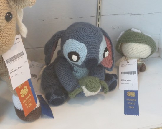 A homemade plush Stitch doll.