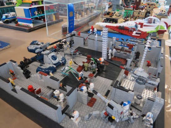 Lego Star Wars sets combined into one big spaceport battle, I think.
