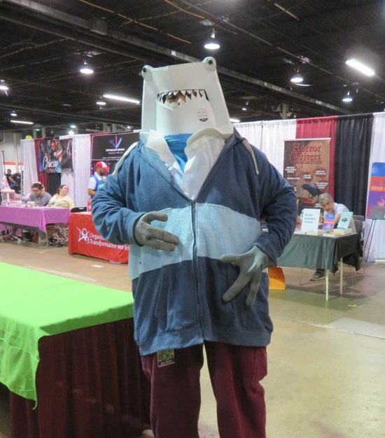 A shark costume that looks familiar to me, but I can't place it.