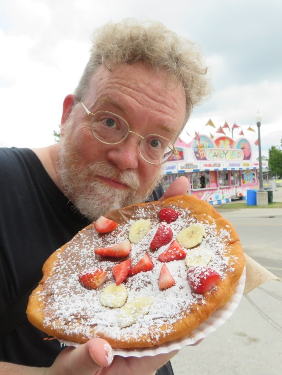 Me holding a Nutellephant Ear.