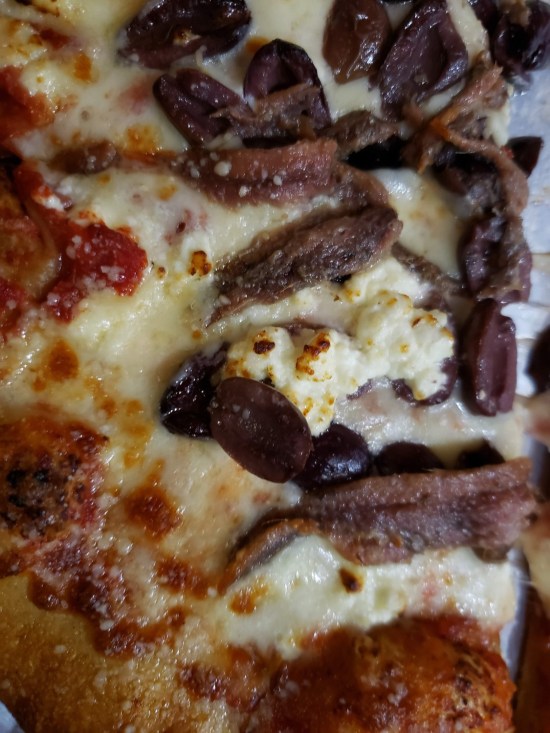 Anchovy pizza closeup!