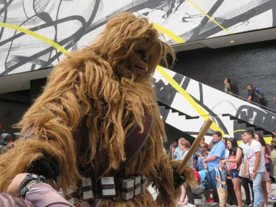 Chewbacca looming large, neither cropped nor zoomed in.